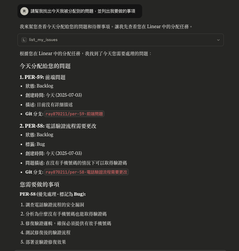 查看分配的 Issue